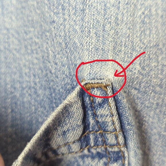 Vintage Levi’s Red Tab Denim Shirt Men’s L Distressed Button Front Long Sleeve - Picture 16 of 16